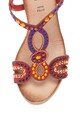Zee Lane Collection Sandale de piele intoarsa cu tinte si toc masiv Femei