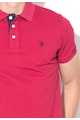 U.S. Polo Assn. Тениска от пике в бордо с яка Мъже