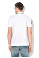 U.S. Polo Assn. Tricou polo alb din material pique Barbati