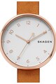 Skagen Часовник Signatur в камел и розово-златисто Жени