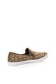 CALVIN KLEIN Pantofi slip-on kaki deschis cu model logo Oreste Barbati