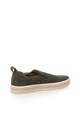 CALVIN KLEIN JEANS Pantofi slip-on verde inchis de piele intoarsa Mackenzie Barbati