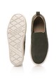 CALVIN KLEIN JEANS Pantofi slip-on verde inchis de piele intoarsa Mackenzie Barbati