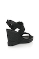 CALVIN KLEIN JEANS Sandale wedge tip espadrile negre Lael Femei