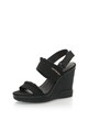 CALVIN KLEIN JEANS Sandale wedge tip espadrile negre Lael Femei