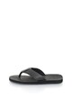 Jack & Jones Papuci flip-flop negri de piele Bob Barbati