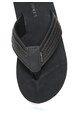 Jack & Jones Papuci flip-flop negri de piele Bob Barbati