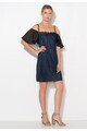 Zee Lane Collection Rochie bleumarin cu pliuri si decupaje pe umeri Femei