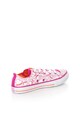 Converse Tenisi albi cu imprimeu fucsia si oranj neon cu inimi Fete