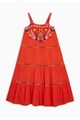 NEXT Rochie maxi oranj mandarina brodata Fete