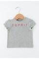 Esprit Tricou gri melange cu logo Fete