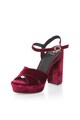 Versace 19.69 Abbigliamento Sportivo Sandale magenta catifelate cu platforma Lolie Femei