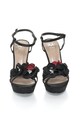 Versace 19.69 Abbigliamento Sportivo Sandale negre cu platforma si aplicatii florale Vinciene Femei