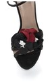 Versace 19.69 Abbigliamento Sportivo Sandale negre cu platforma si aplicatii florale Vinciene Femei