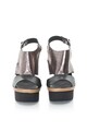 Versace 19.69 Abbigliamento Sportivo Sandale negru cu gri hematit cu toc masiv Gertrude Femei