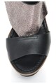 Versace 19.69 Abbigliamento Sportivo Sandale negru cu gri hematit cu toc masiv Gertrude Femei