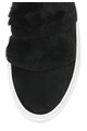 Bronx Pantofi sport slip-on flatform de piele intoarsa si blana sintetica Femei