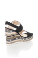 Blink Sandale wedge din denim cu model etnic Femei