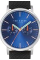 Ted Baker Ceas albastru safir cu argintiu Brit Barbati