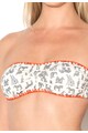 Undercolors of Benetton Sutien de baie bandeau alb unt si negru cu animale Femei