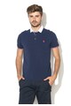 U.S. Polo Assn. Tricou polo bleumarin cu alb Gavin Barbati