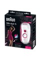 Braun Epilator  Silk-épil 5185, 40 Pensete, 2 Viteze, Alb/Roz Femei