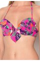 NEW LOOK Sutien cu imprimeu tropical si volane Femei