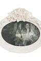 Clayre & Eef Rama foto ovala alb prafuit cu detalii florale Barbati