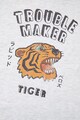 Mango Tricou alb cu imprimeu Tiger Baieti