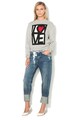 Love Moschino Pulover tricotat fin cu imprimeu emblematic Femei