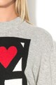 Love Moschino Pulover tricotat fin cu imprimeu emblematic Femei