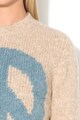 Love Moschino Pulover tricotat cu simbolul pacii Femei