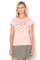 Love Moschino Тениска с модал и лого с мъниста Жени