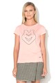 Love Moschino Tricou din amestec de modal cu logo din margele Femei