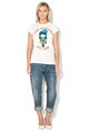 Love Moschino Tricou cu paiete si imprimeu cauciucat Femei