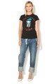 Love Moschino Tricou cu paiete si imprimeu cauciucat Femei