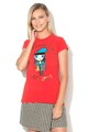 Love Moschino Tricou cu paiete si imprimeu cauciucat Femei