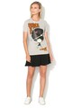 Love Moschino Tricou cu imprimeu cauciucat Femei