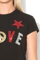 Love Moschino Tricou cu paiete Femei