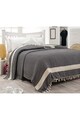 Eponj Home Cuvertura pat pentru 2 persoane  Hasir Black, 100% bumbac organic, 200x240 cm Femei