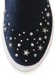 Oakoui Pantofi slip-on flatform catifelti cu strasuri Eva Femei