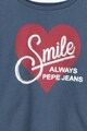 Pepe Jeans London Claudia Blúz Szöveges Mintával Lány