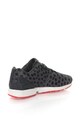 adidas Originals Pantofi sport de piele cu par scurt si animal print ZX Flux, Gri inchis/Negru Barbati