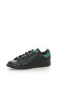 adidas Originals Pantofi sport de piele cu model reptila Stan Smith, Negru/Verde Femei