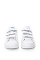 adidas Originals Pantofi sport de piele Stan Smith, Alb/ Albastru Barbati