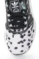 adidas Originals Pantofi sport cu imprimeu abstract si detalii peliculizate Los Angeles, Negru/Alb prafuit Baieti