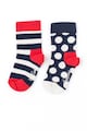 Happy Socks Set de sosete cu dungi si buline - 2 perechi Baieti