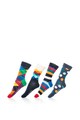 Happy Socks Set de sosete 3/4 cu diverse modele, unisex - 4 perechi Barbati