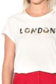 Pepe Jeans London Tricou supradimensionat cu paiete Andrea Femei