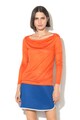 United Colors of Benetton Bluza din modal cu decolteu barcuta cu drapaje Femei